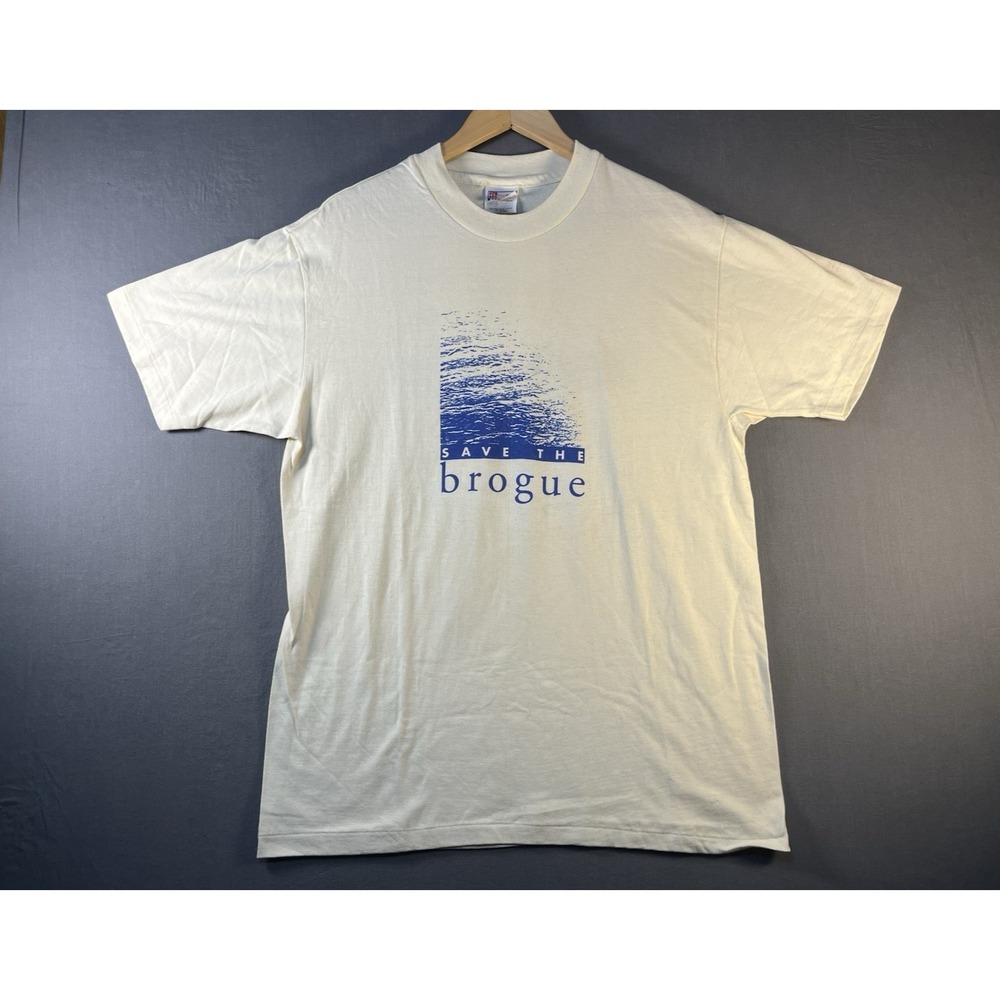 Vintage Hanes Save The Brogue O'Cockers T Shirt Sz L Single Stitch Made In USA